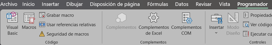 Accedir a Visual Basic